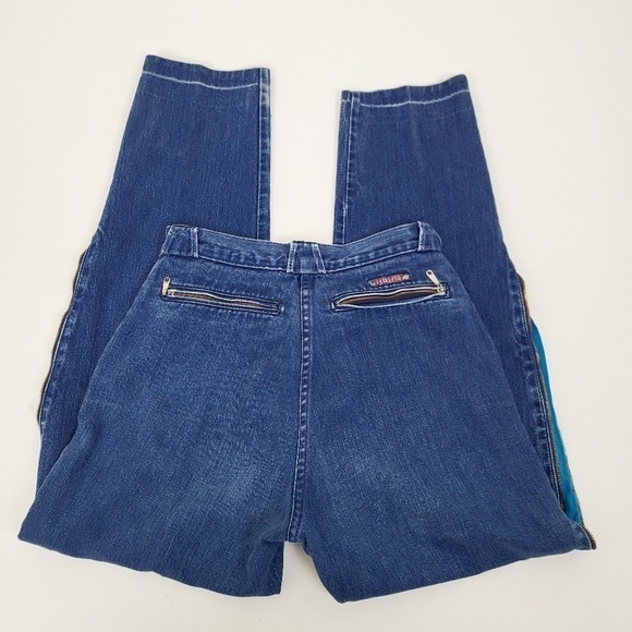 90's Denim Jeans Workwear Carpenter Zippers Tapered - Picture 6 of 11